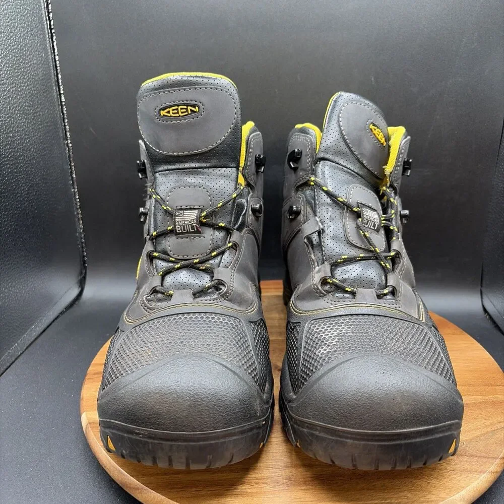 Keen Logandale Mens Size 13 2E Work Boots Black Waterproof EH SR Steel Toe